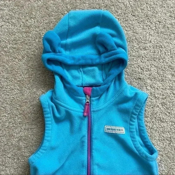 Obermeyer Mika Fleece Vest Tutu Girls Size XL Blue/Pink Style# 57030 Ski Outdoor - Picture 2 of 15